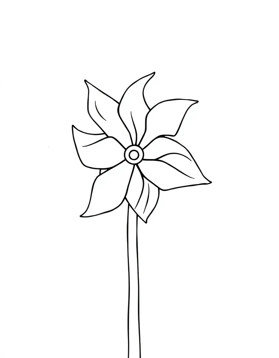 Cute pinwheel with spinning motion and breeze