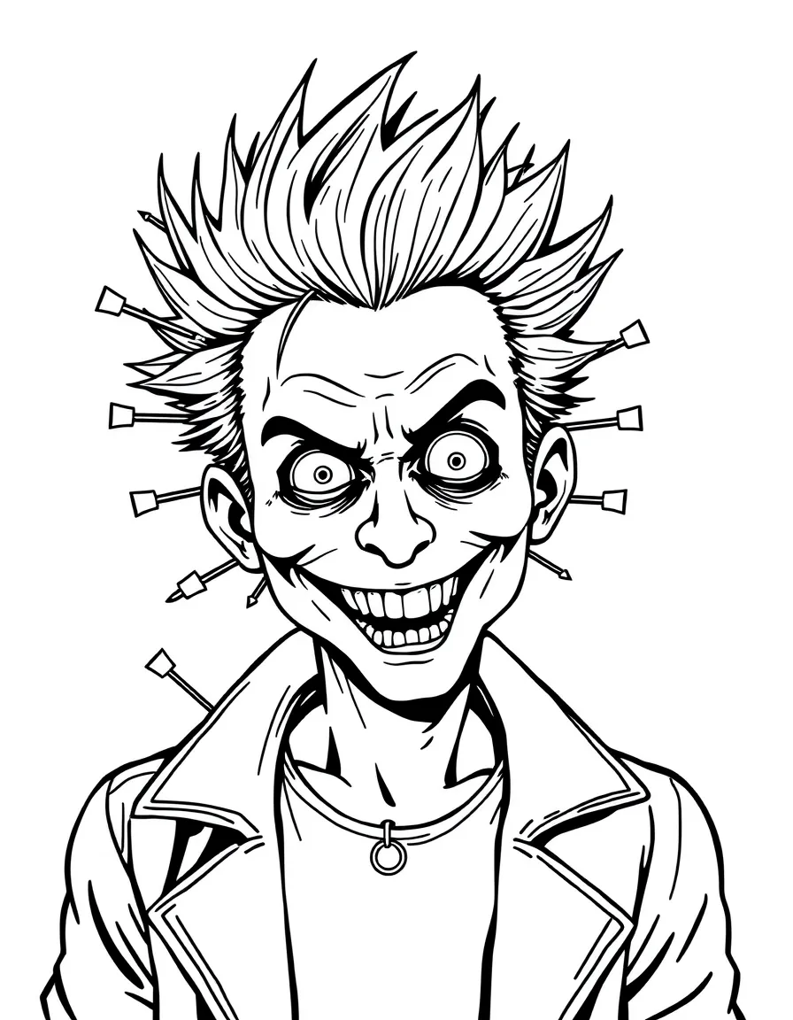 Johnny Rotten with spiky hair and safety pins