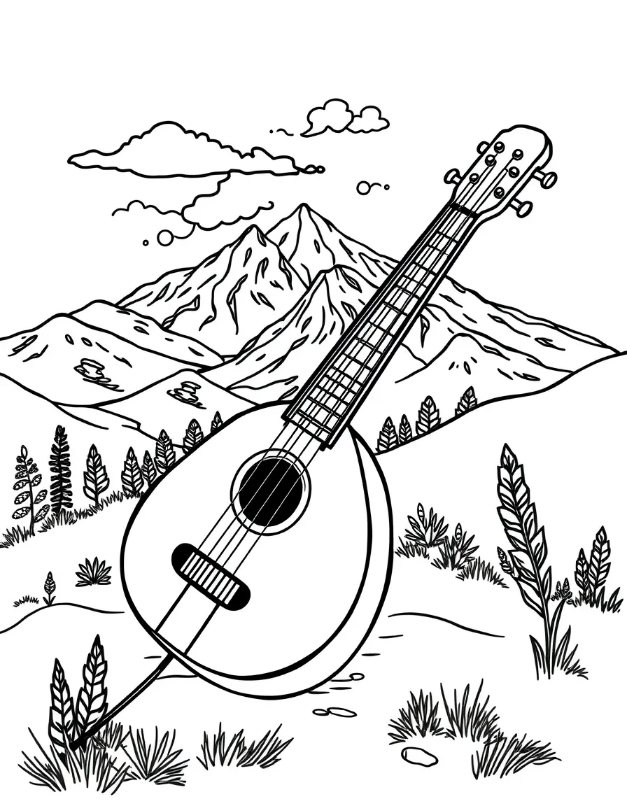 Duduk with Armenian mountain scene