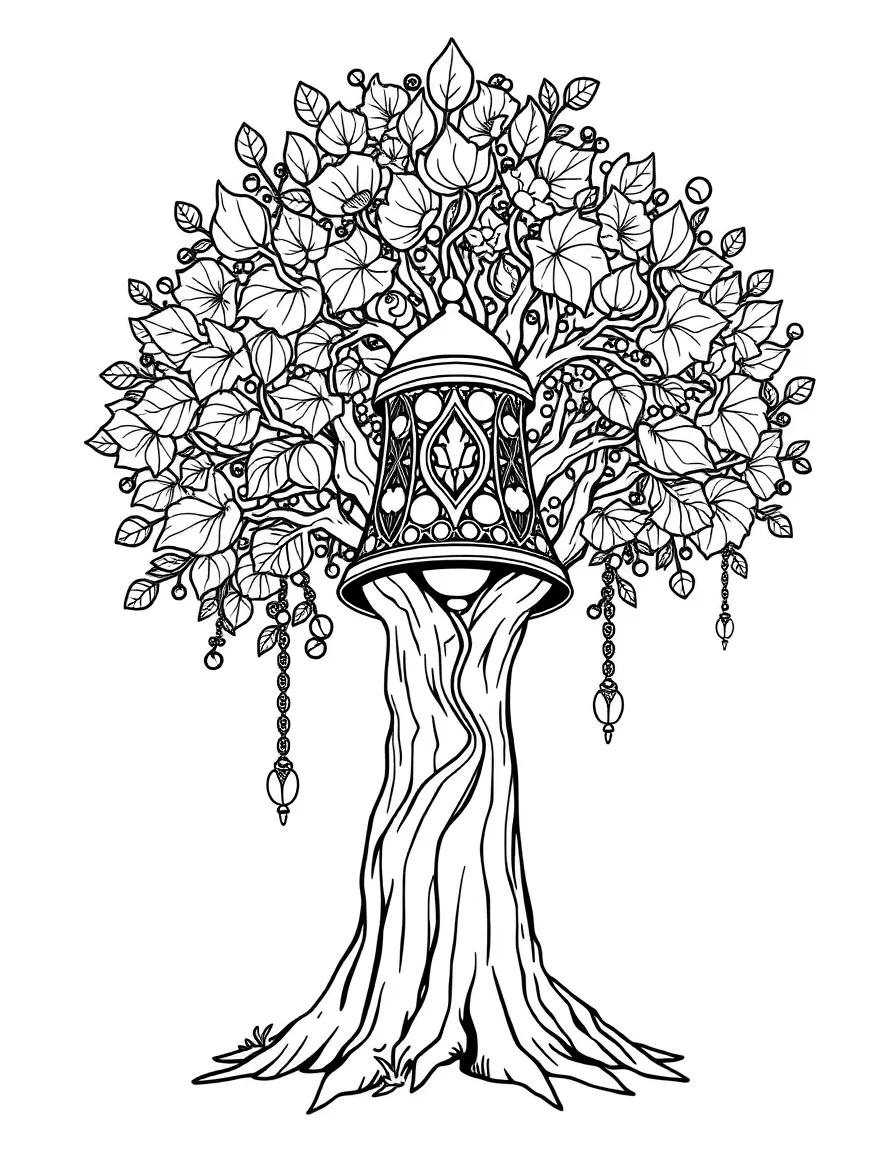 Bell tree with fantasy-inspired design