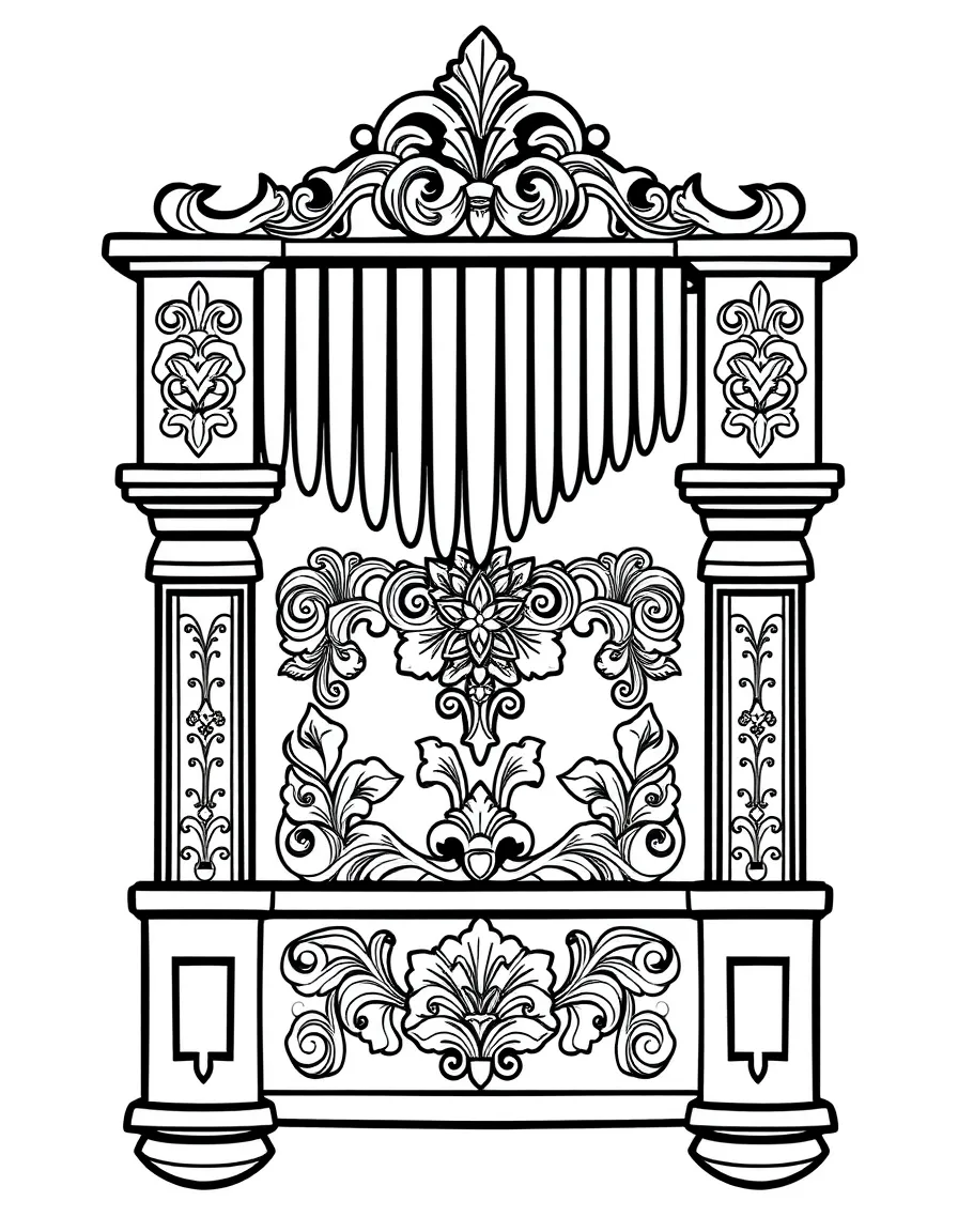 Clavichord with Renaissance period decoration