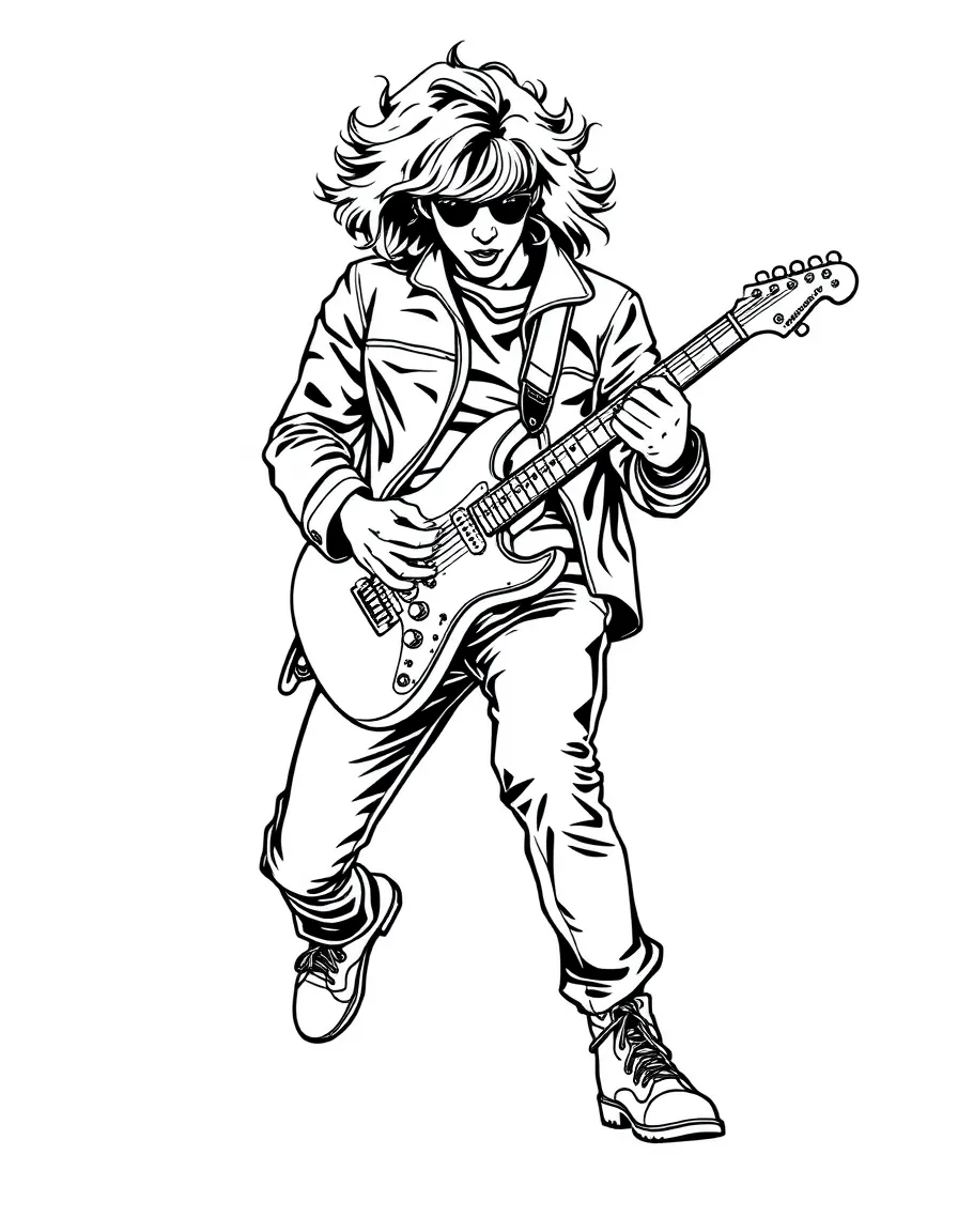 Keytar with 80s performer jumping