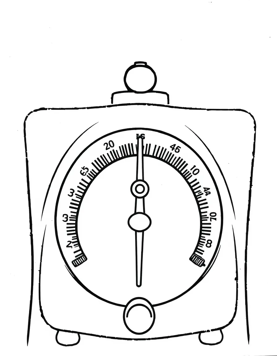 Metronome with pendulum and tempo markings