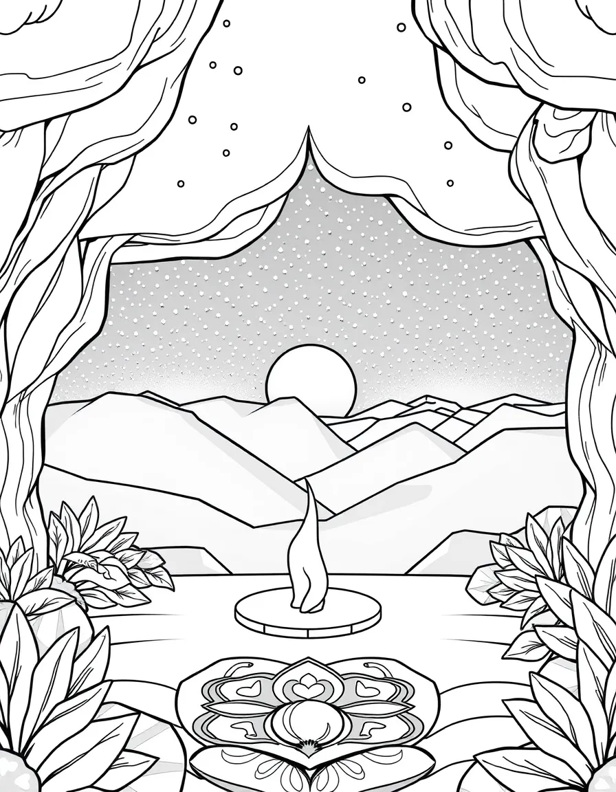 Ambient music meditation space