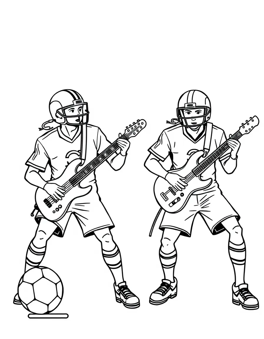 Sport themed instruments with athlete players