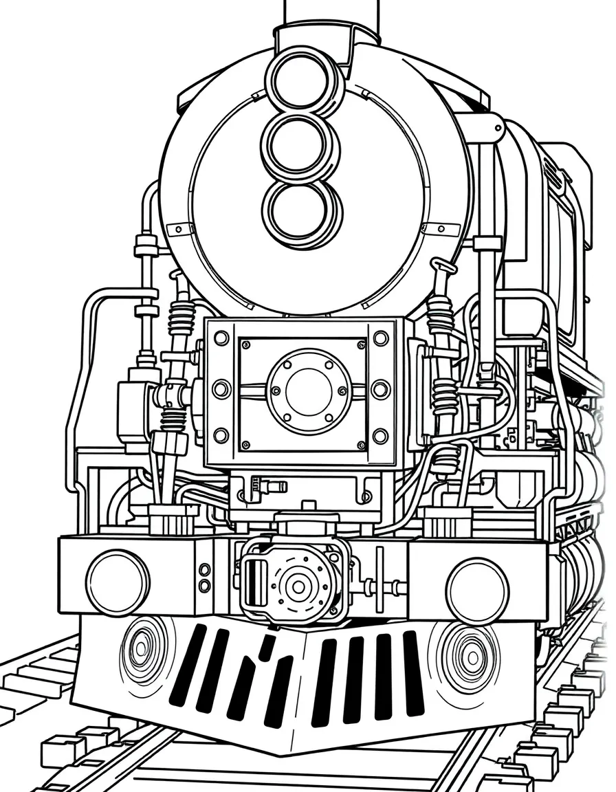 Train brake system with detailed mechanical components
