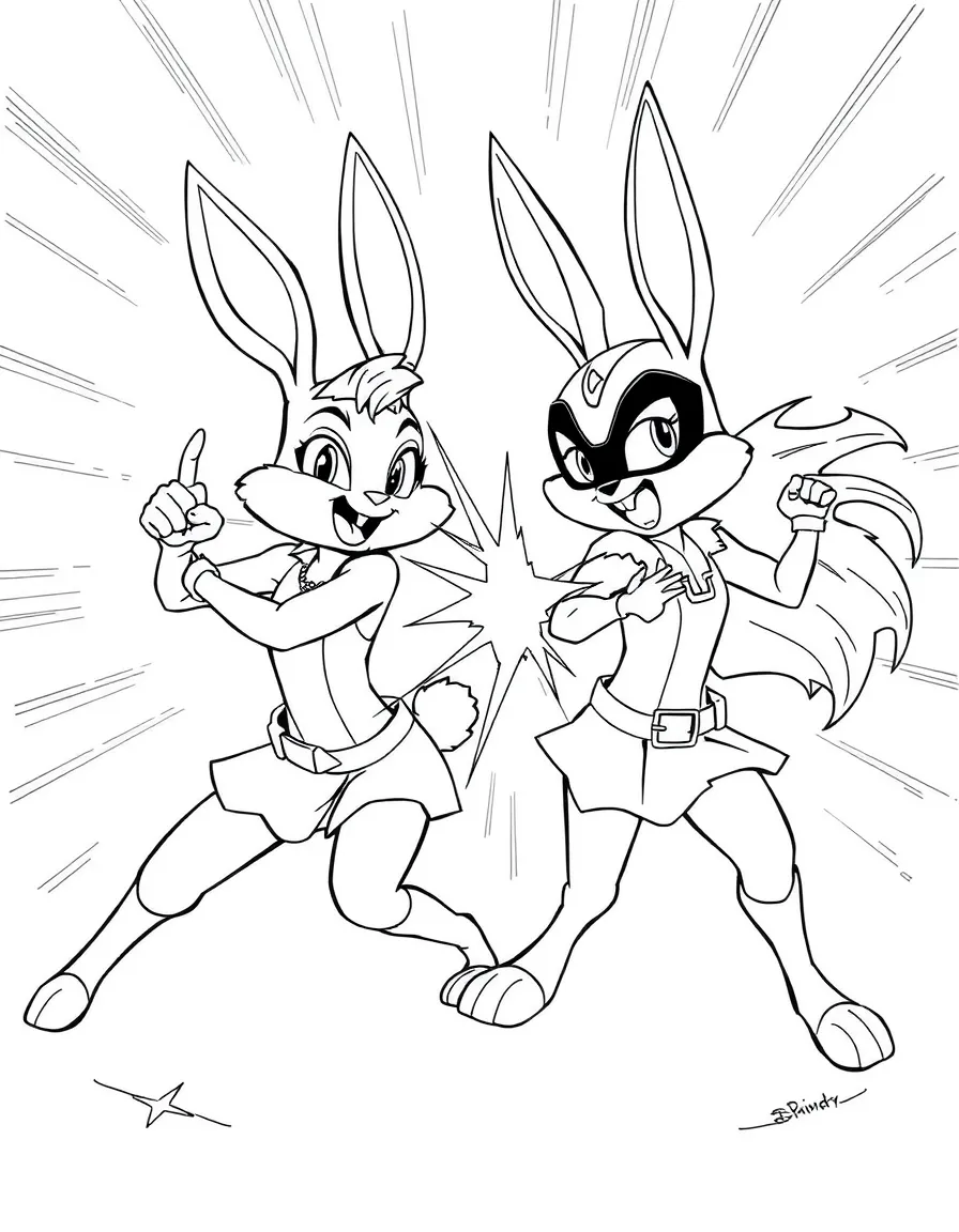 An action-packed scene of Judy Hopps using their special powers in a dramatic battle pose.