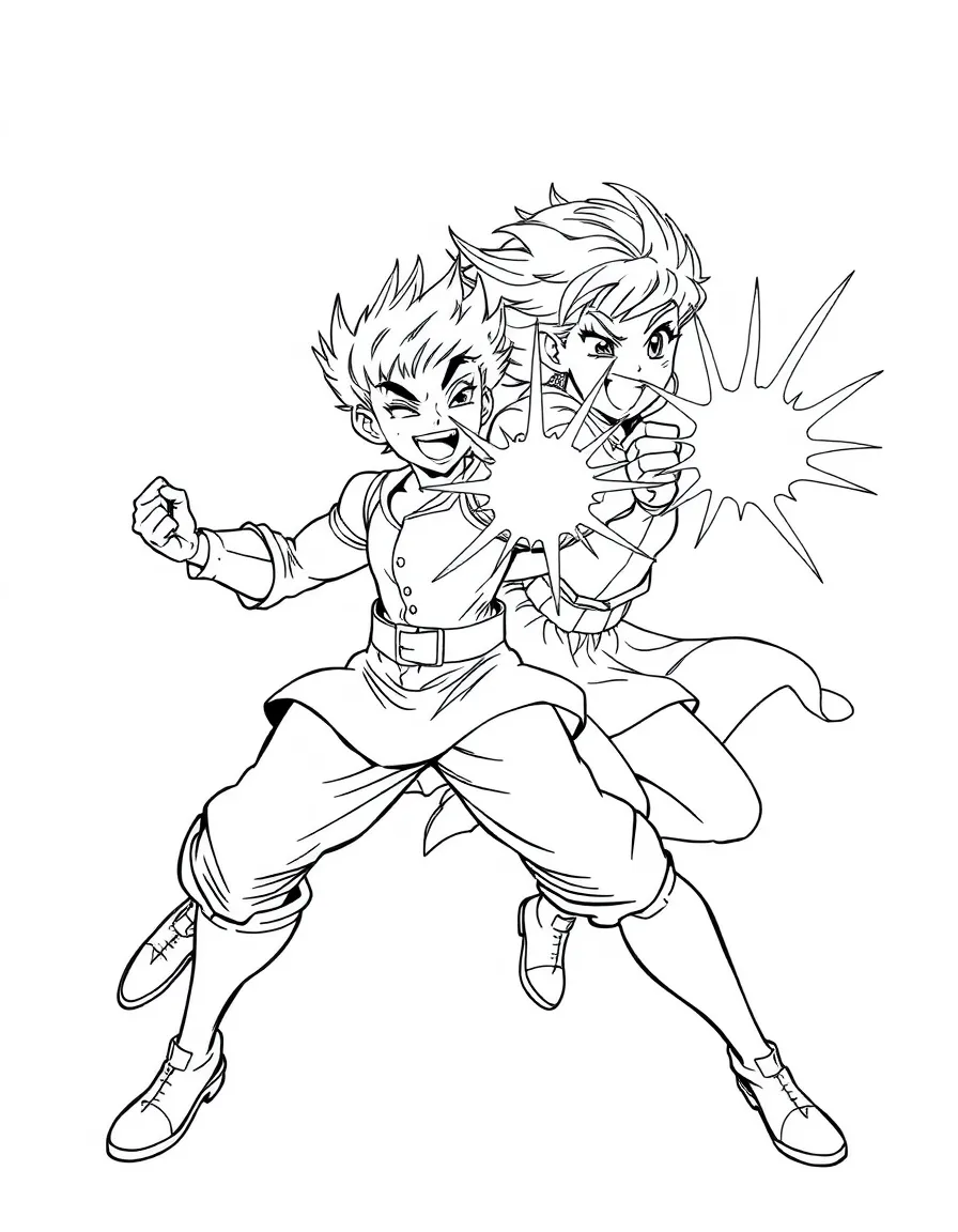 An action-packed scene of Joy using their special powers in a dramatic battle pose.