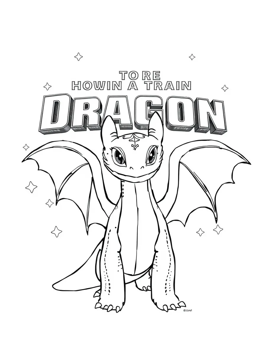 How to Train Your Dragon standing proudly in front of their iconic logo with stars and comic-style effects around.