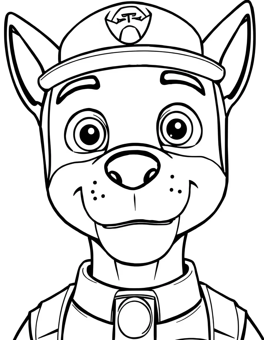 A close-up of Marshall's face in bold lines with expressive eyes and detailed costume elements.