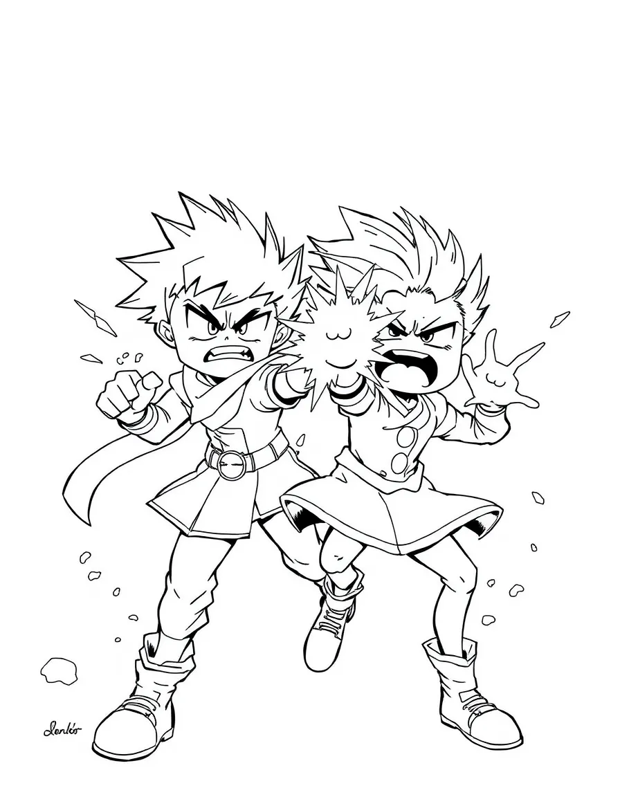 An action-packed scene of Sadness using their special powers in a dramatic battle pose.