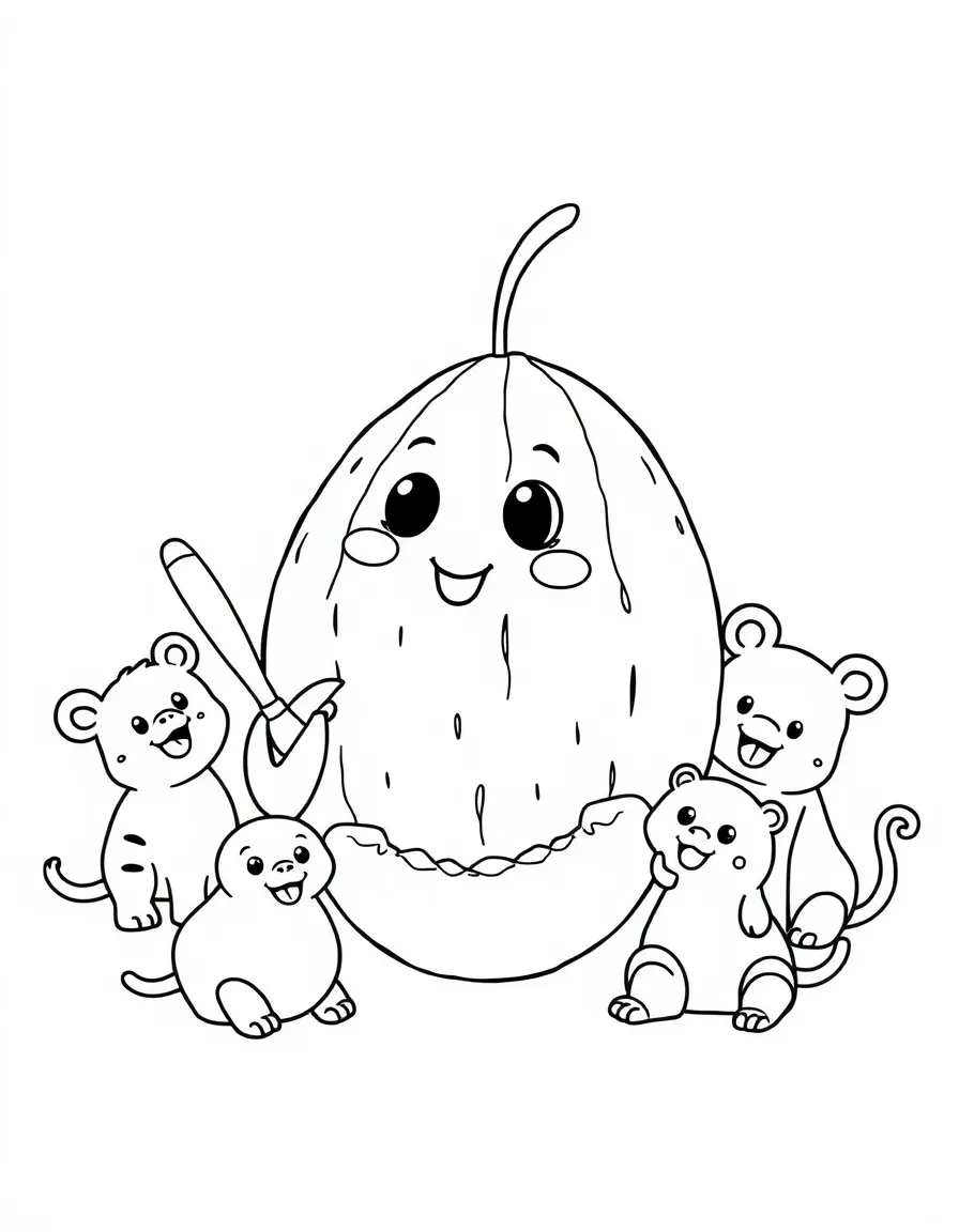 Cocomelon painting a picture, surrounded by friendly animals.
