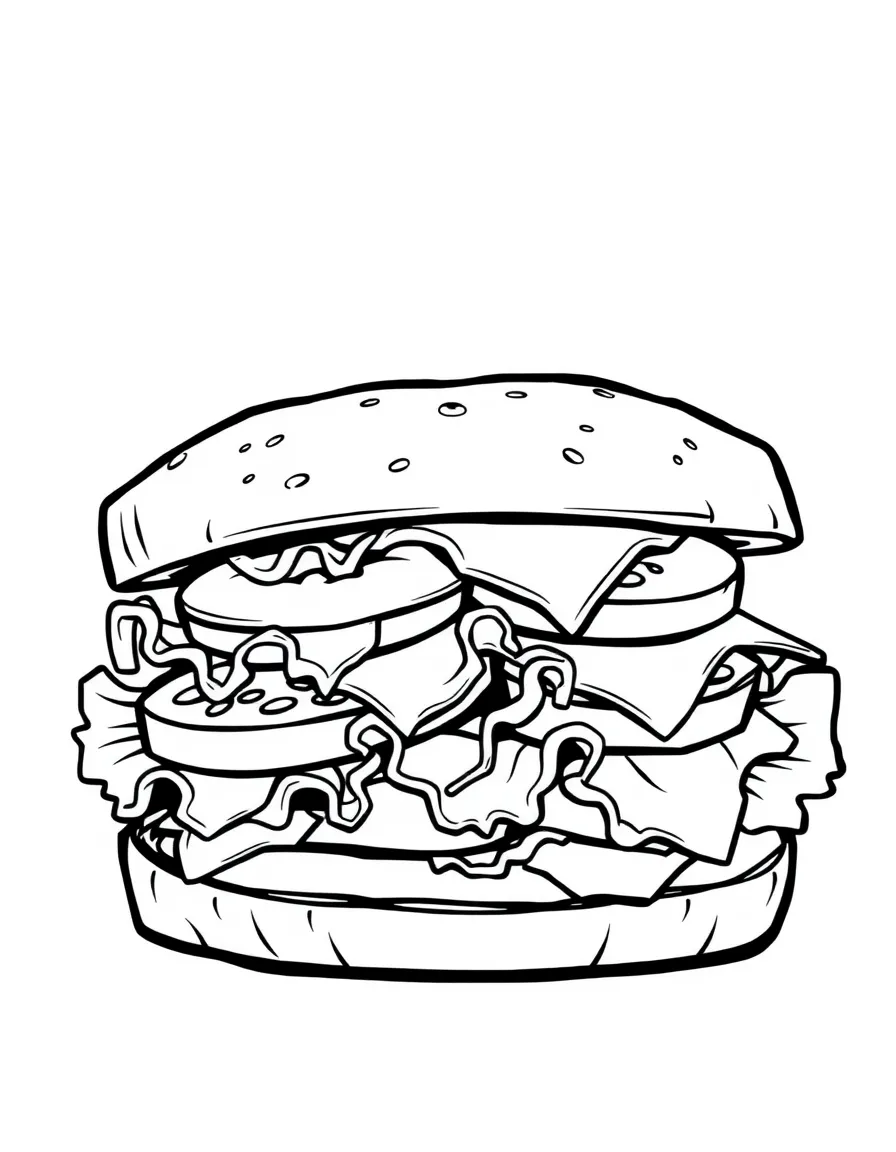 a sandwich with lettuce, tomato, and cheese