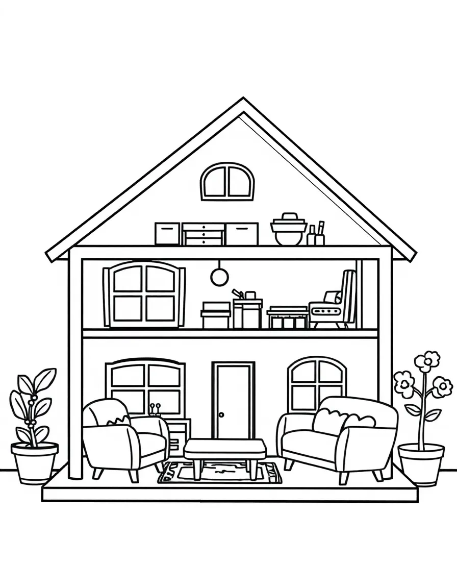 a dollhouse with tiny furniture