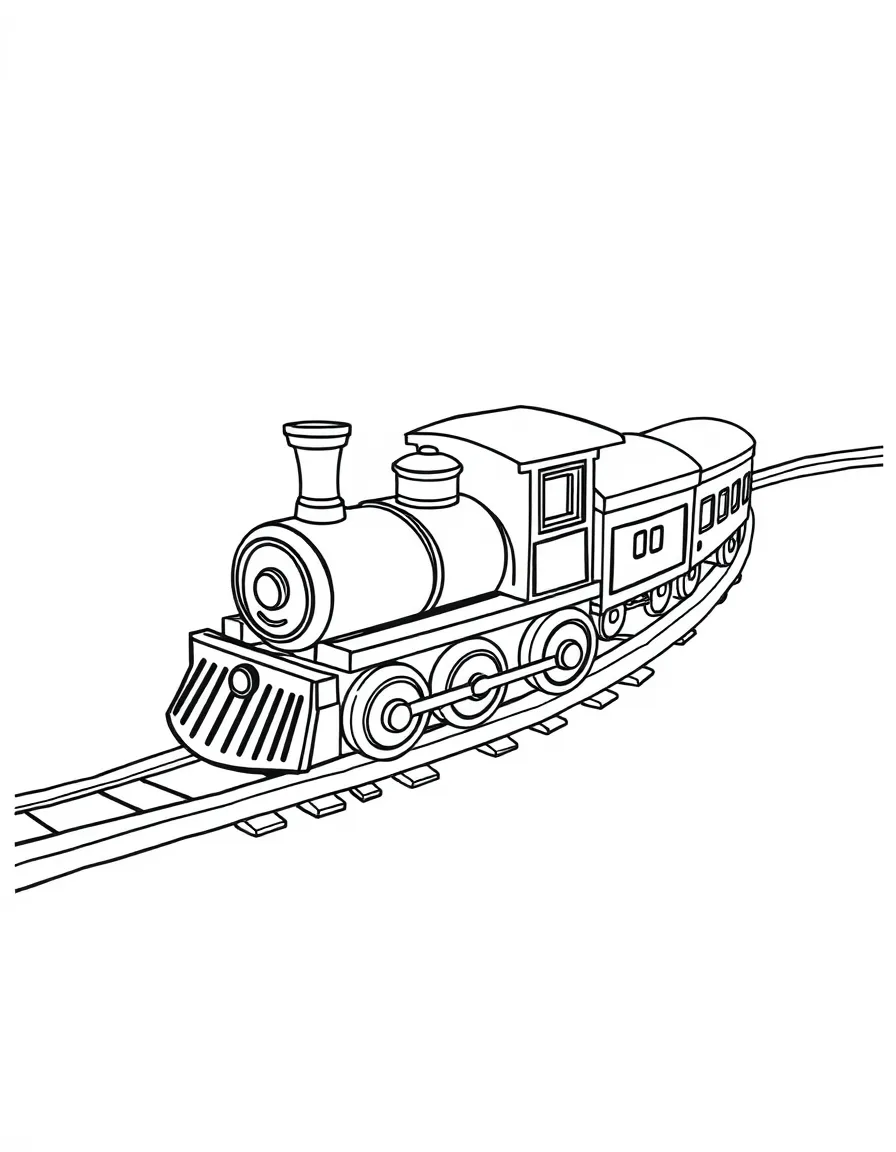 a toy train on a circular track