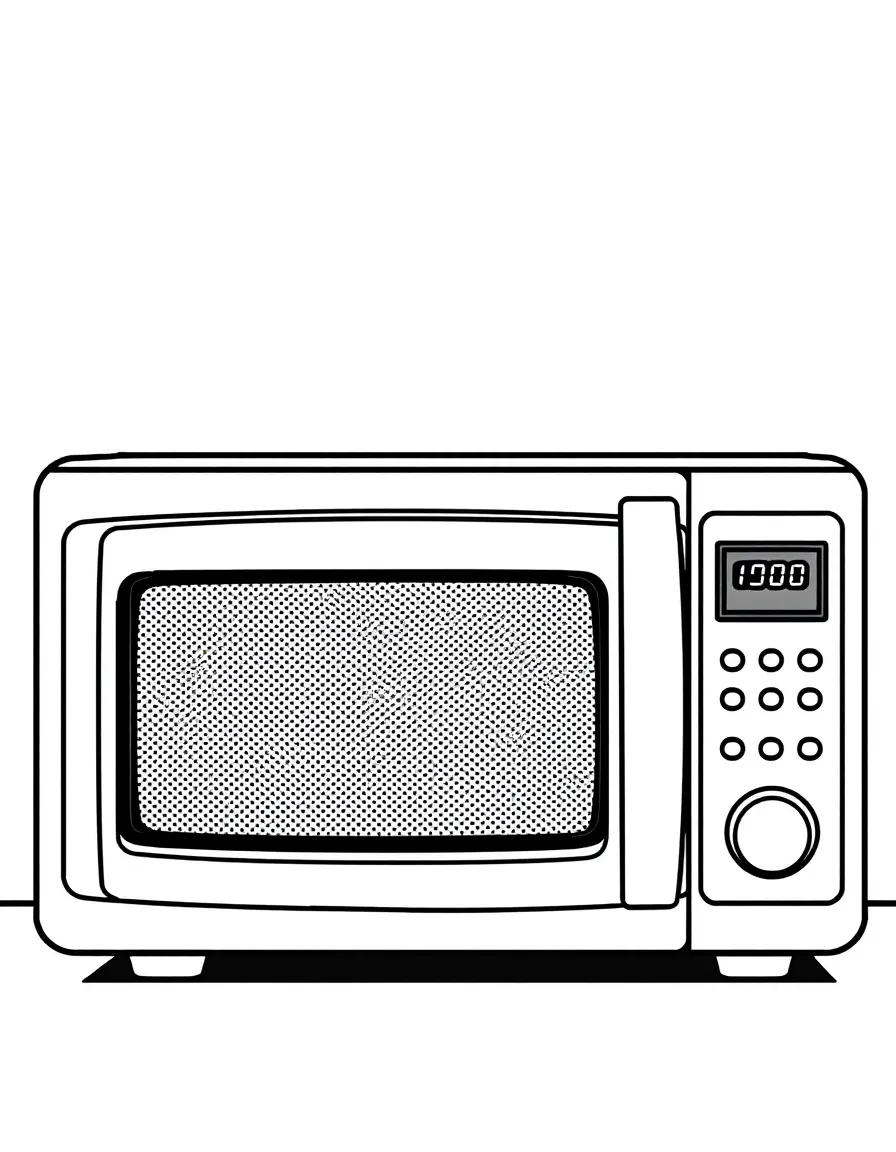 a microwave oven with digital buttons
