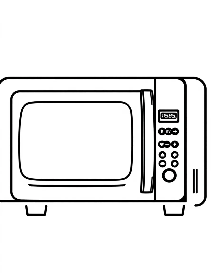 a microwave oven with digital buttons