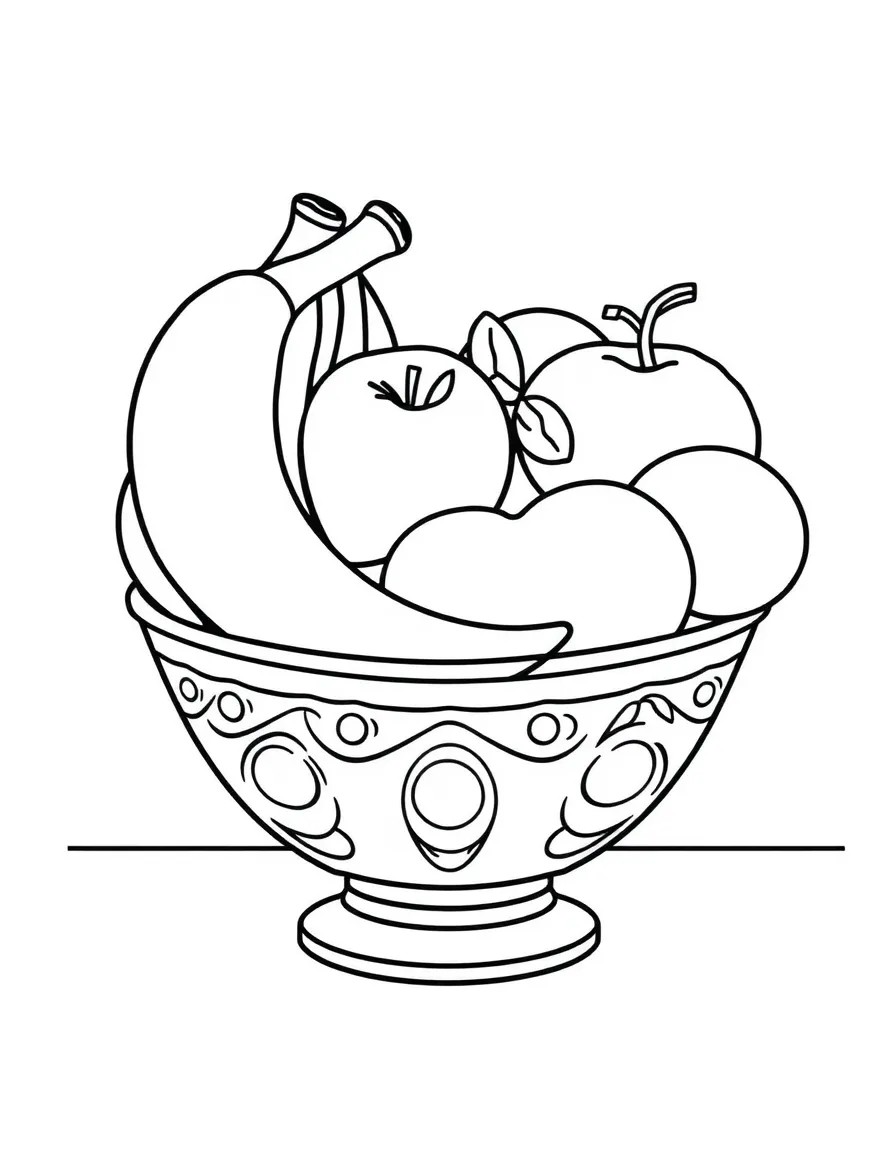 a colorful fruit bowl filled with apples, bananas, and oranges