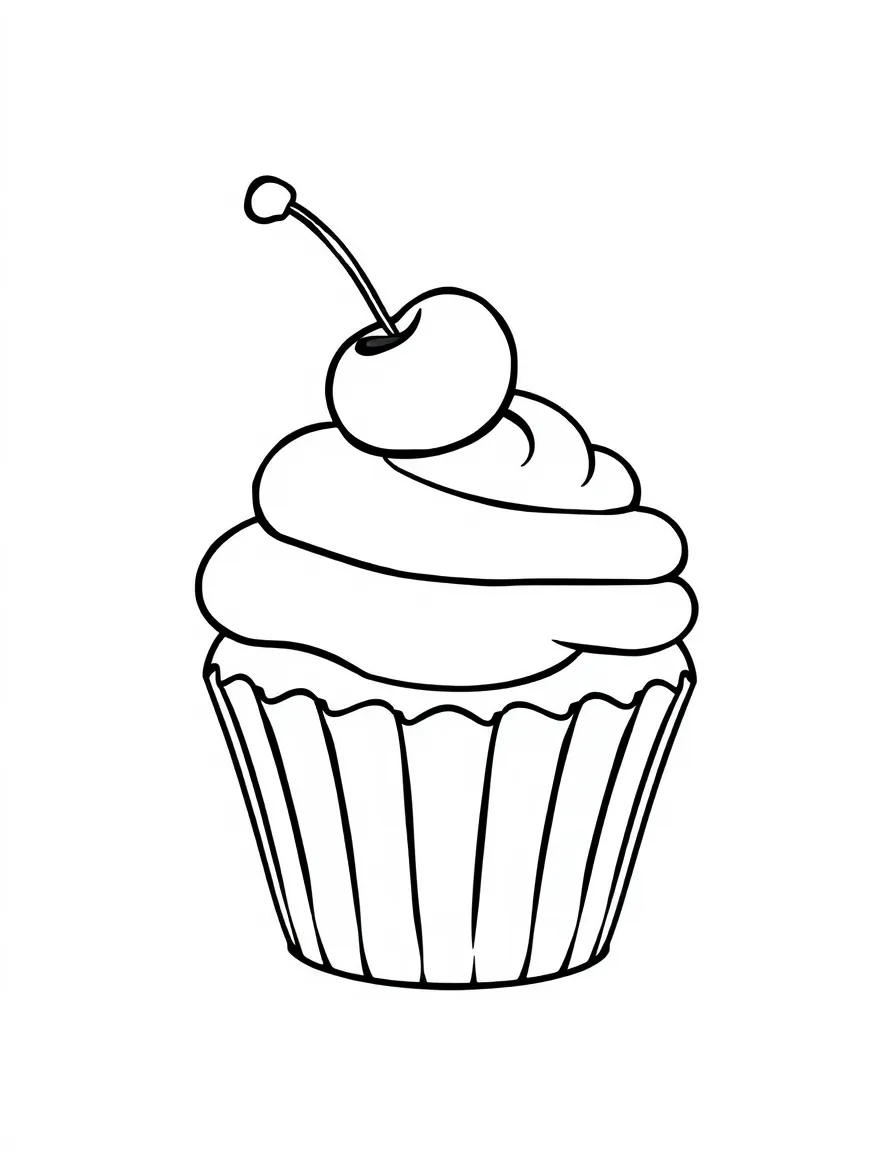 a cupcake with a cherry on top