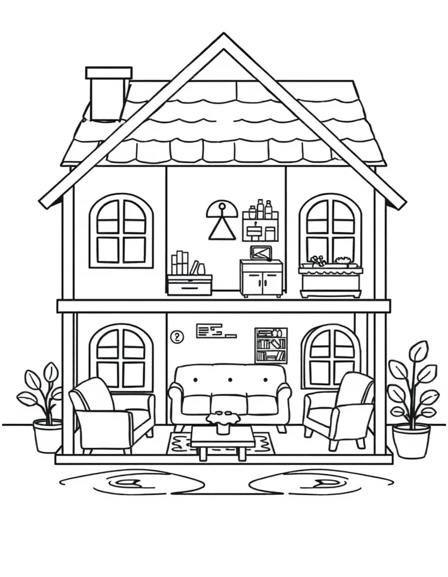 a dollhouse with tiny furniture