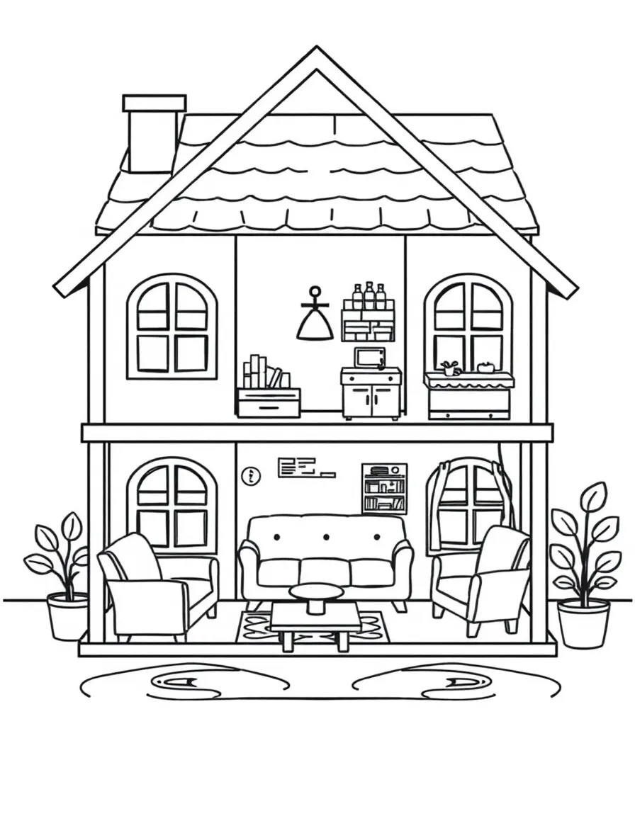 a dollhouse with tiny furniture