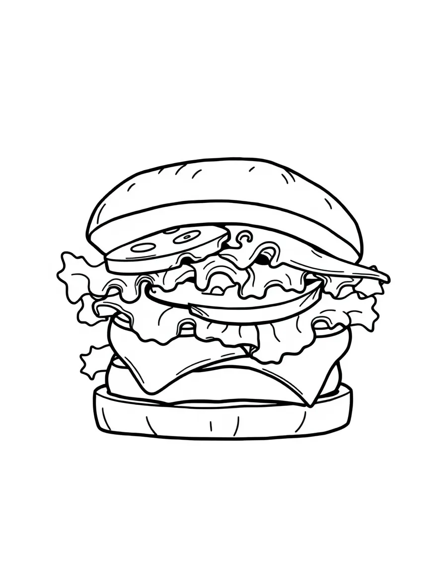 a sandwich with lettuce, tomato, and cheese