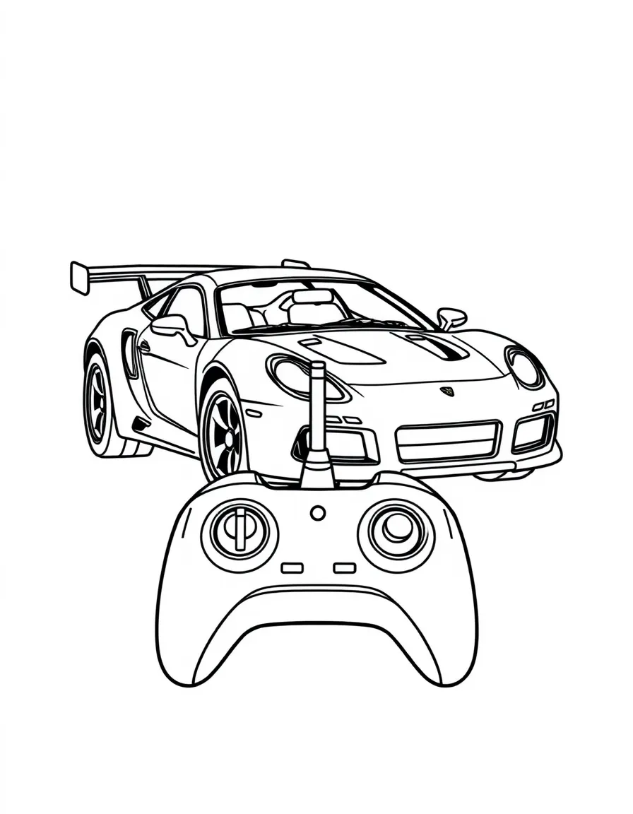 a remote-control car with its controller