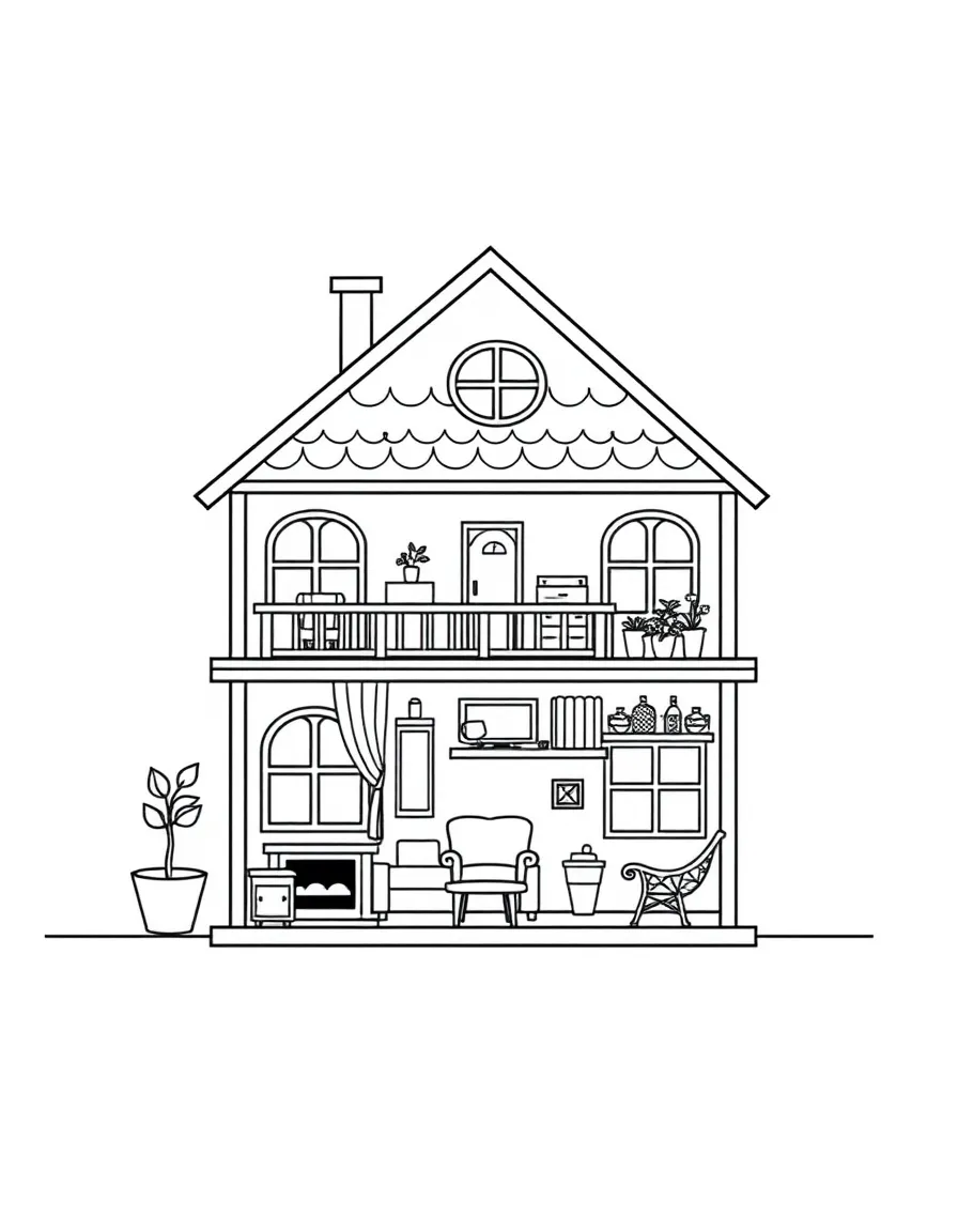 a dollhouse with tiny furniture