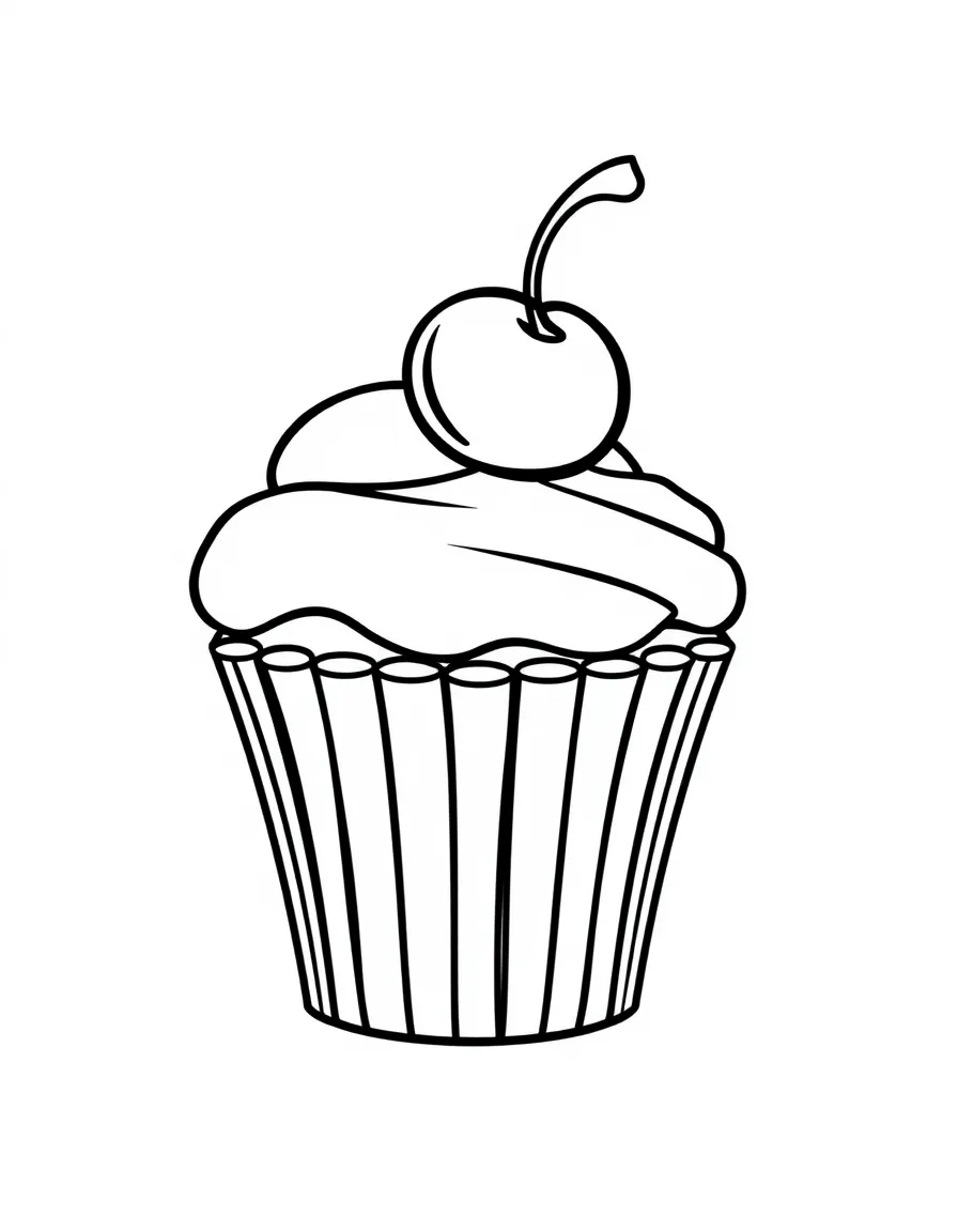 a cupcake with a cherry on top
