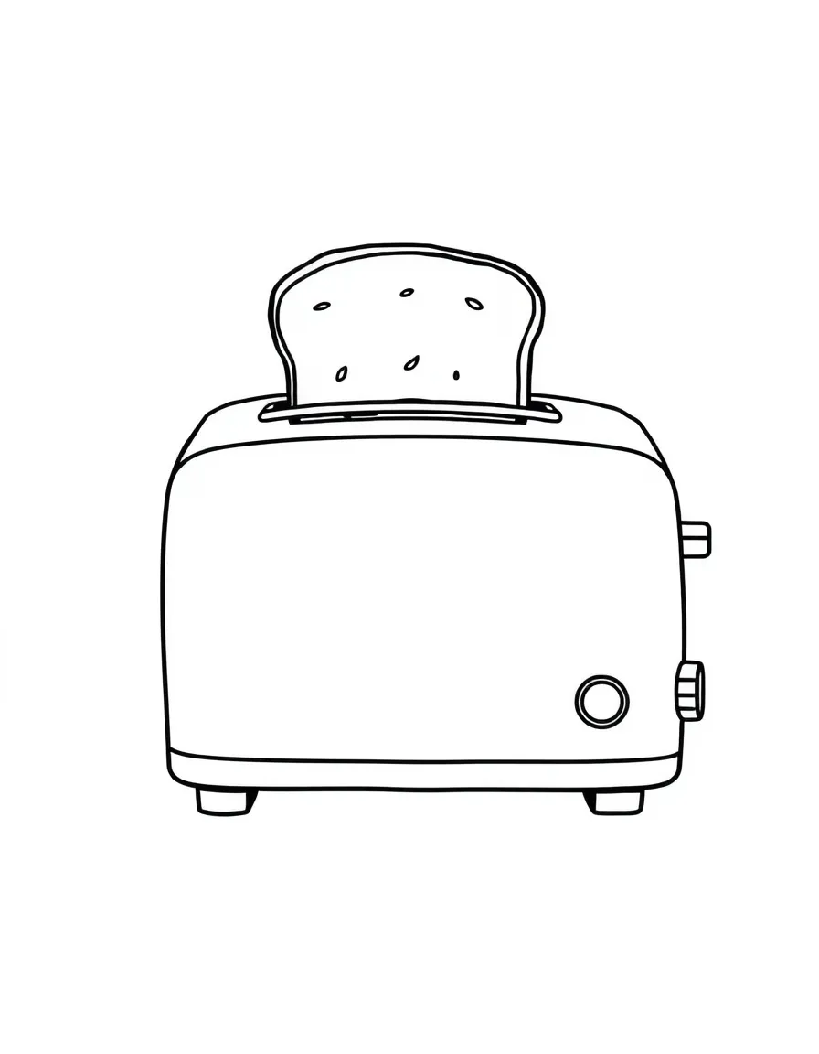 a toaster with two slices of toast popping up