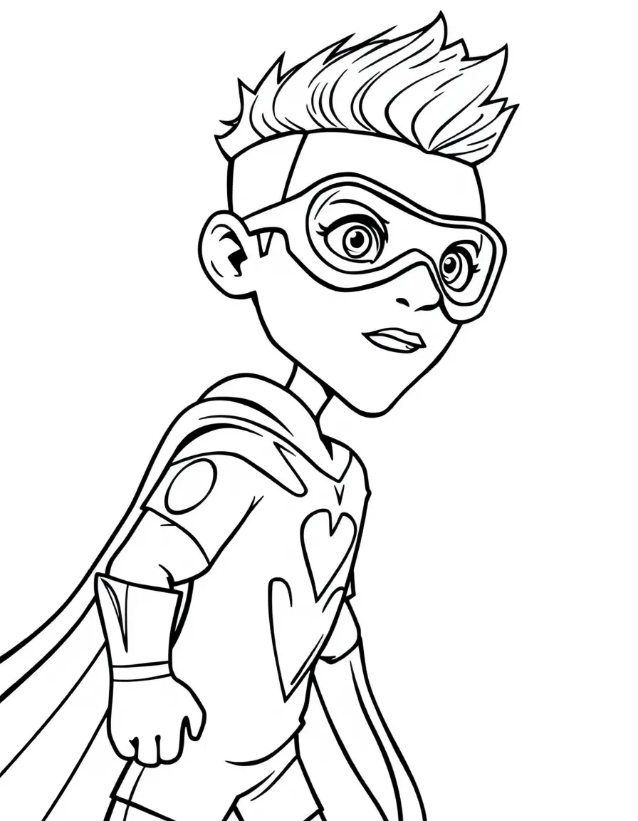 Neymar Jr. dressed as a superhero, ready to save the day – a fun and kid-friendly coloring page.