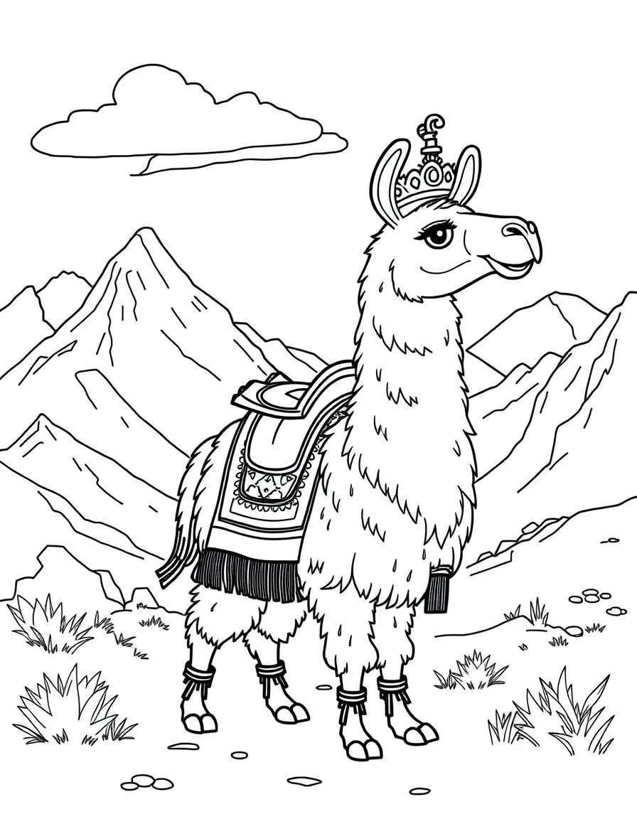 The Emperor's New Groove's Kuzco (as a llama) and Pacha trekking through the Peruvian mountains