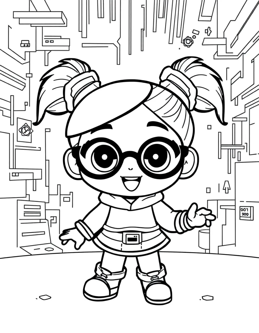 Ralph Breaks the Internet's Vanellope exploring the vast world wide web with glitching avatars