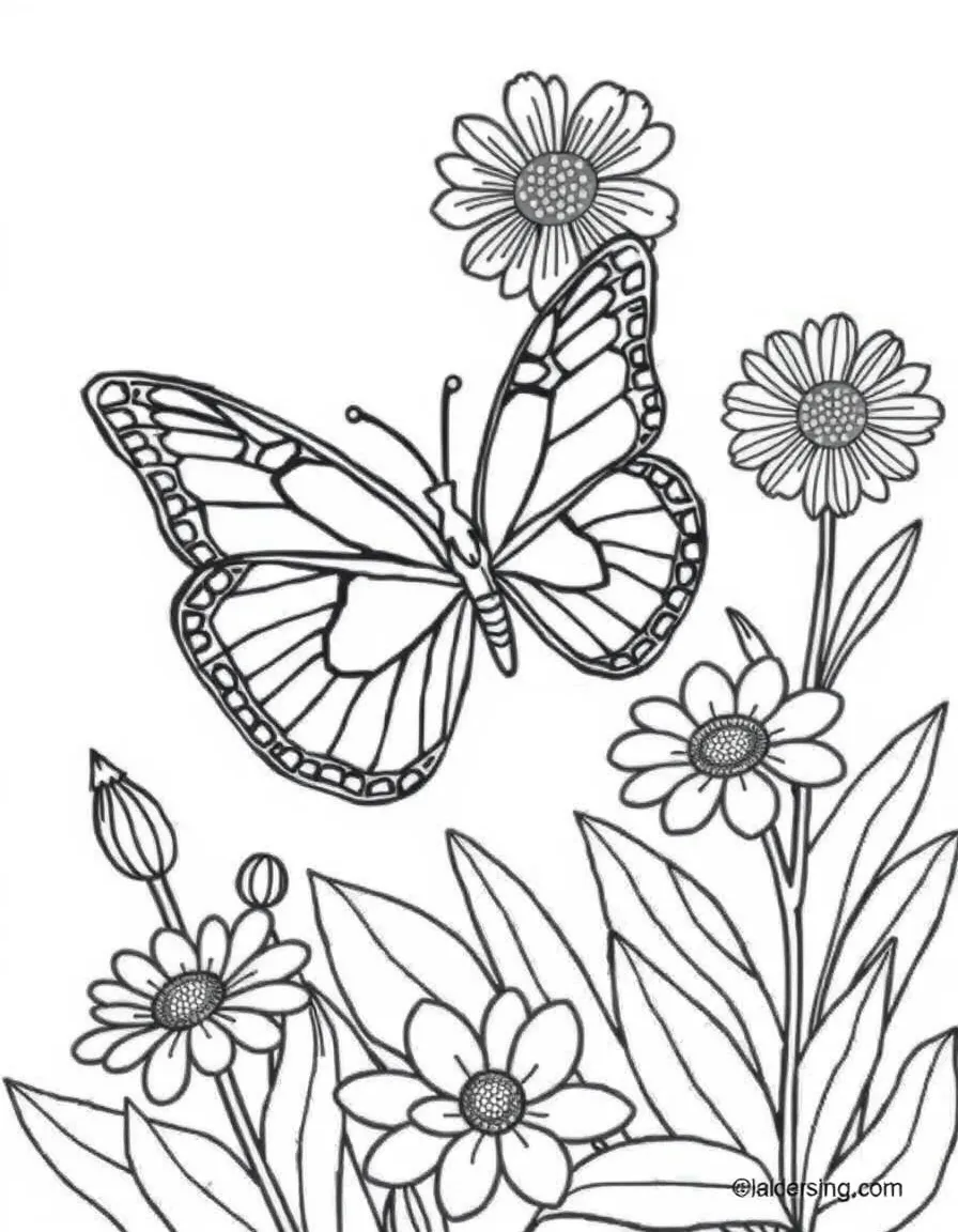 Butterfly in a garden