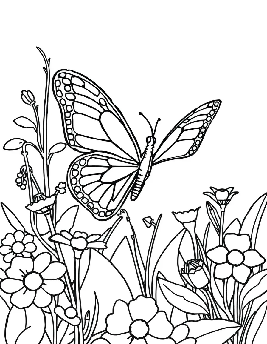 Butterfly in a garden