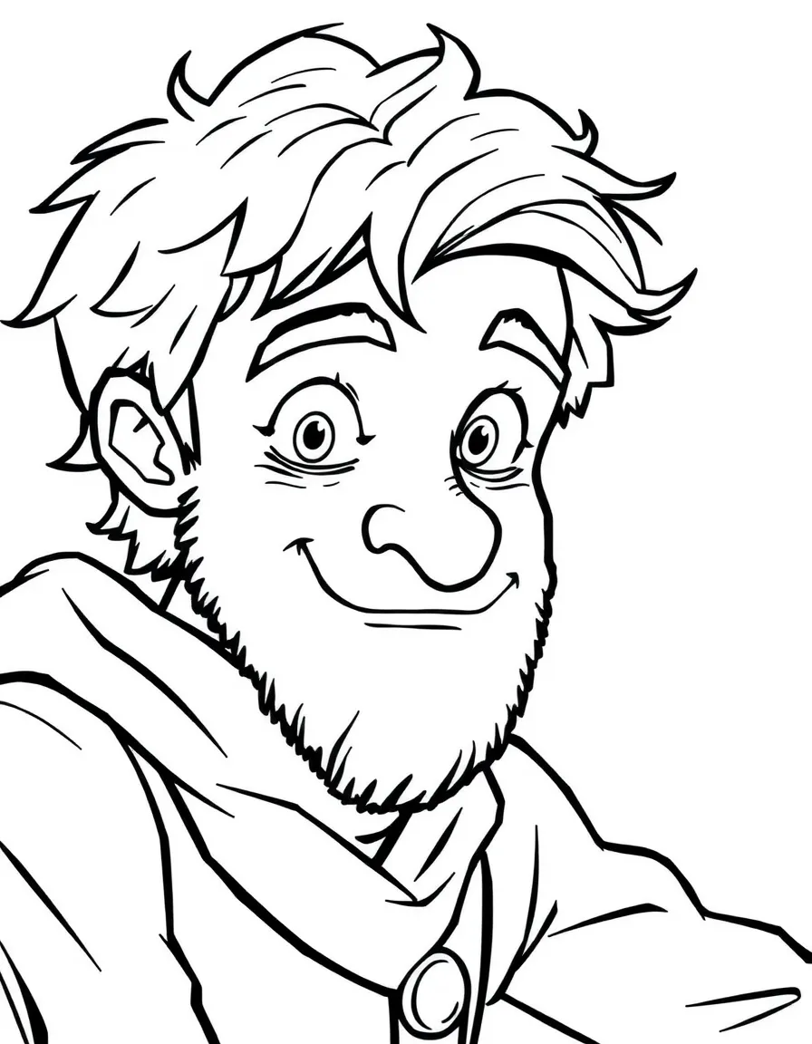 Hans looking sneaky and pretending to be kind.