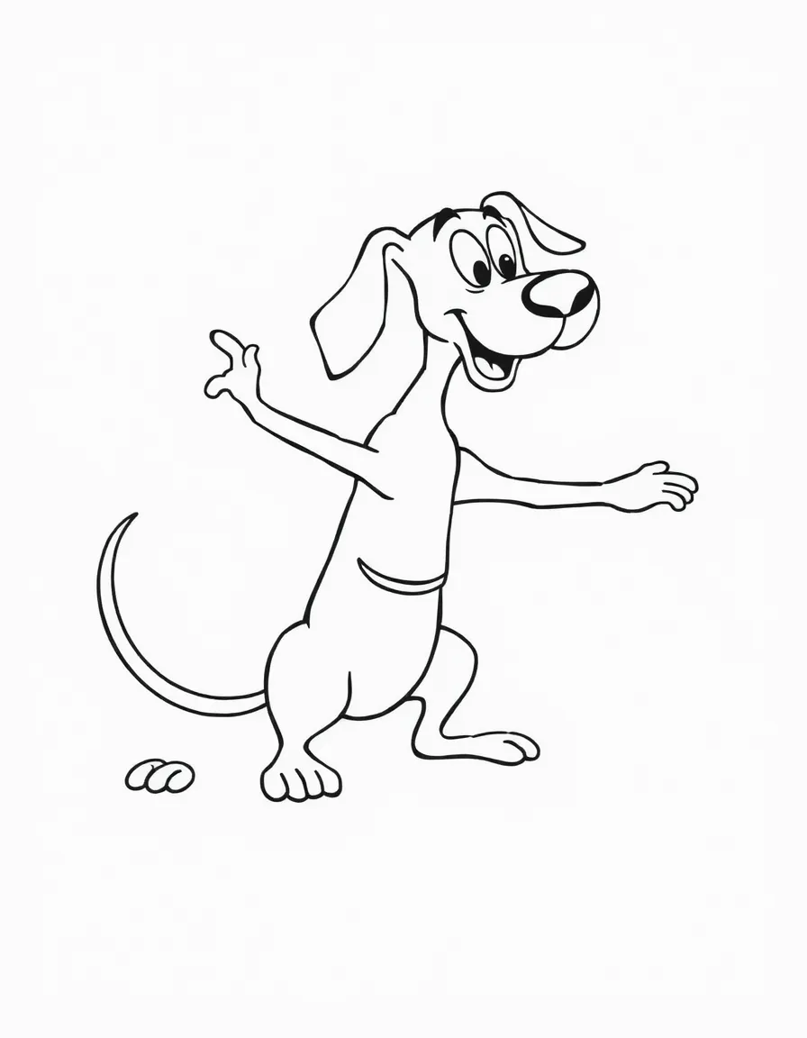 Slinky Dog stretching, with his springy body.