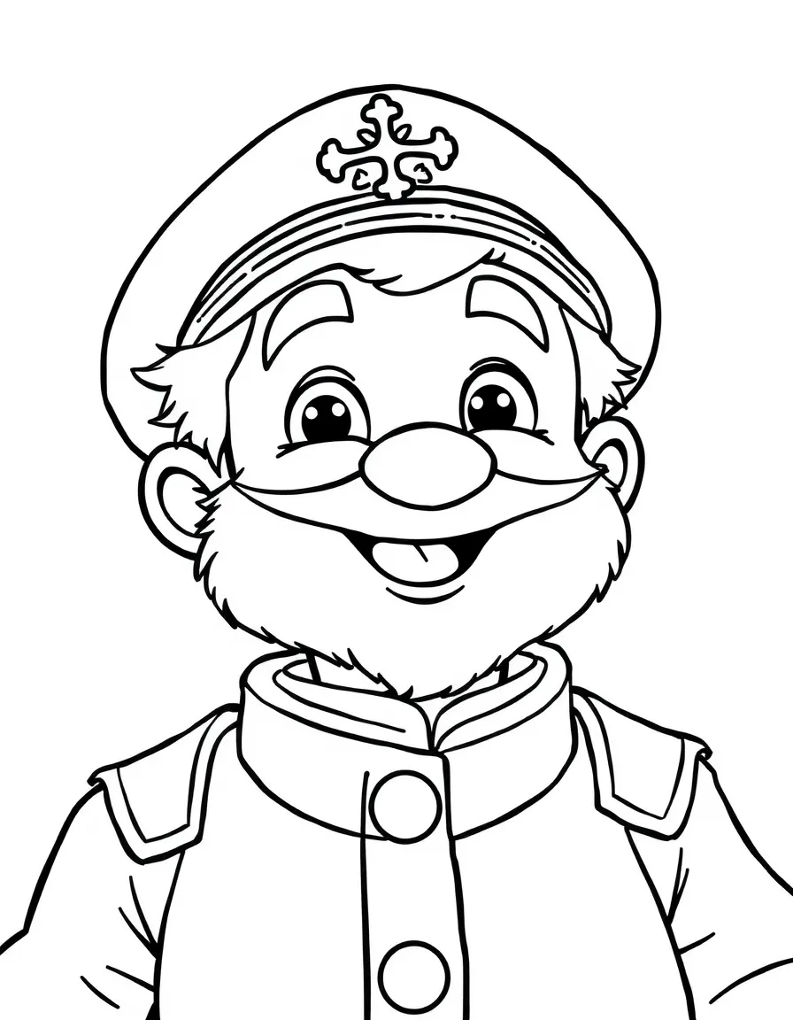 The Captain of the Axiom looking round and jolly.