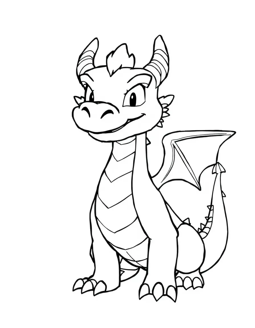 Mushu the dragon looking fiery and confident.