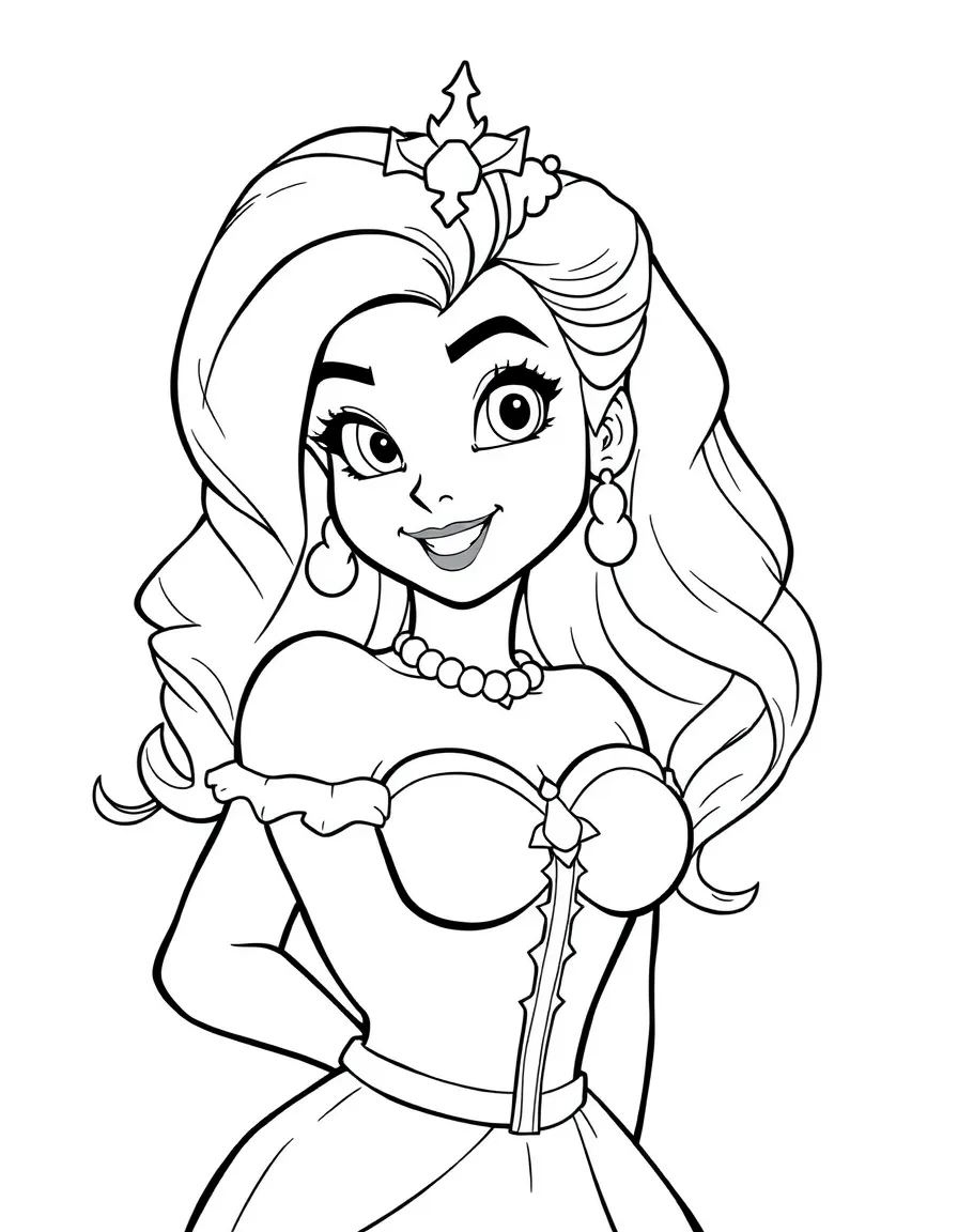 Megara looking sassy and independent, with a charming smile.