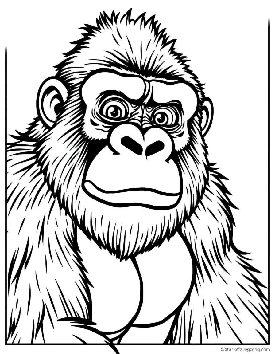 Terk the gorilla making a funny face.