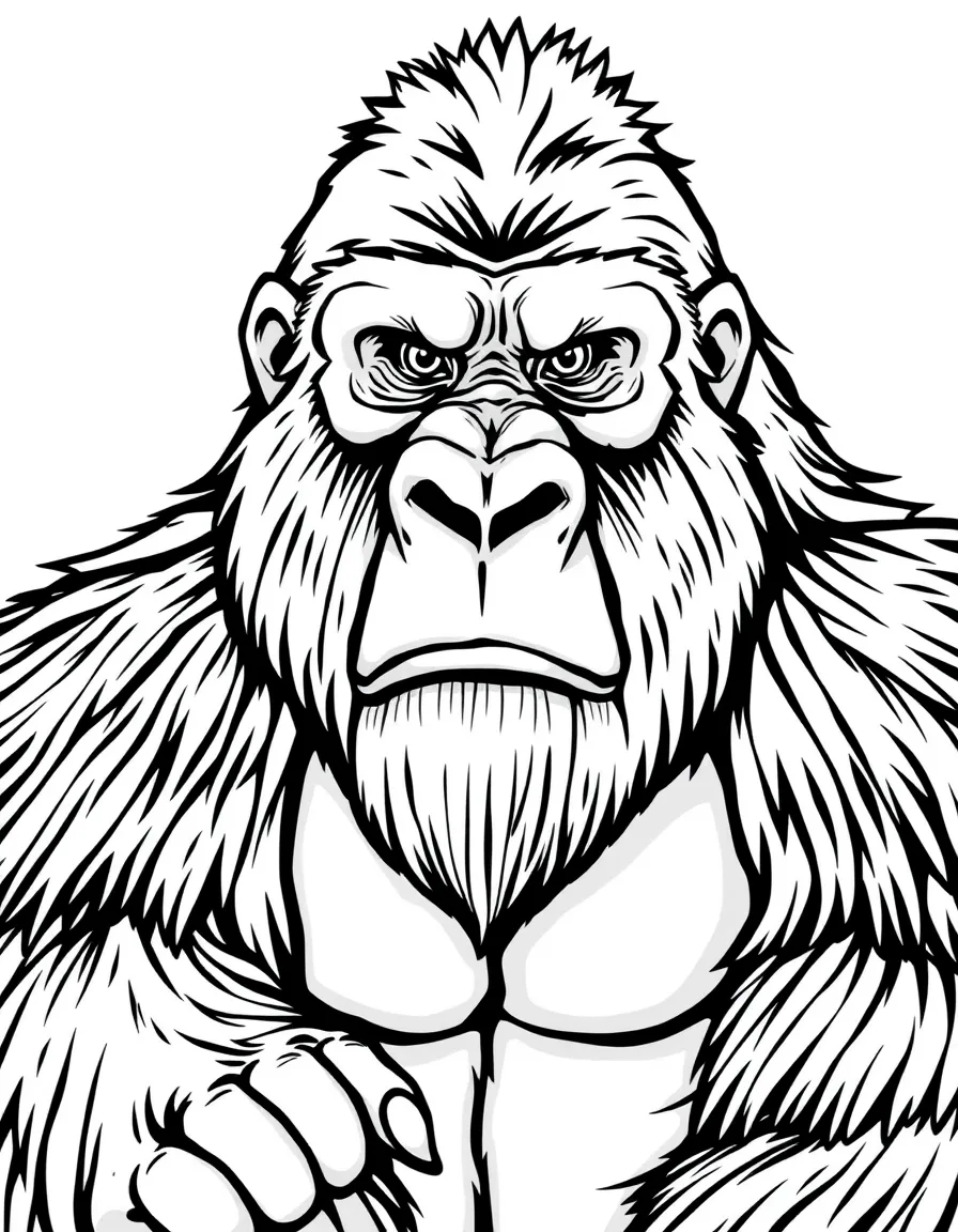 Kerchak the gorilla looking strong and protective.