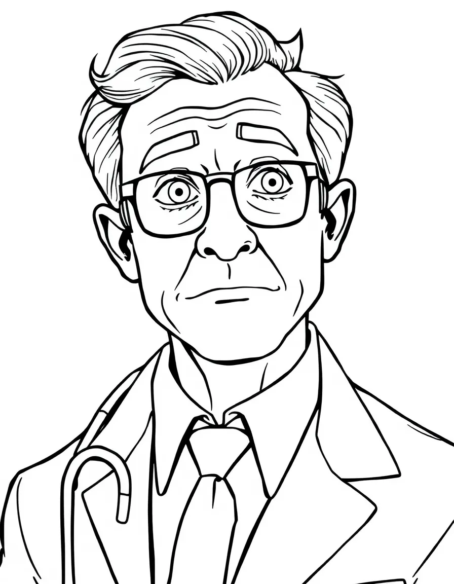 Dr. Dawson looking kind and a little bit bewildered.