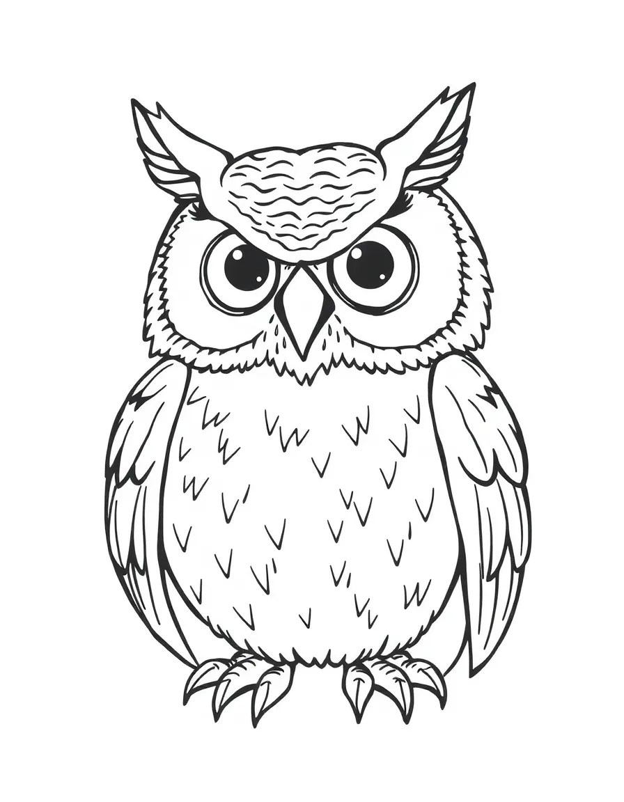 Archimedes the owl looking wise and sarcastic.