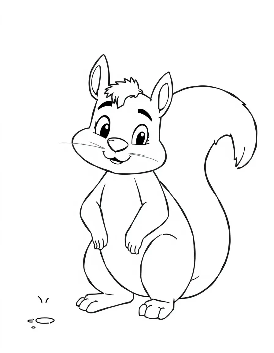 Arthur as a squirrel, looking confused but cute.