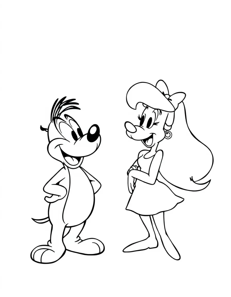 Max Goof trying to impress Roxanne, looking a little clumsy.