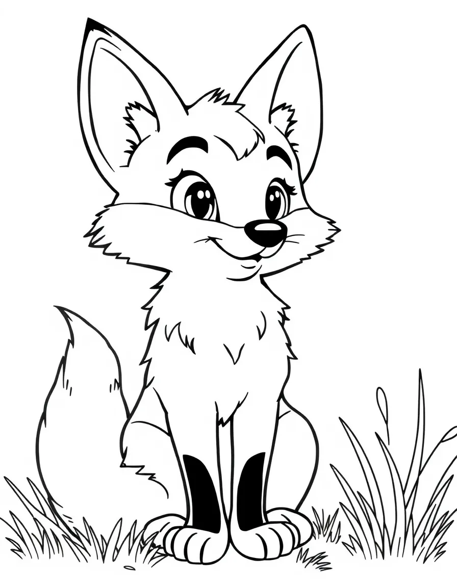 Tod the fox looking playful and curious.