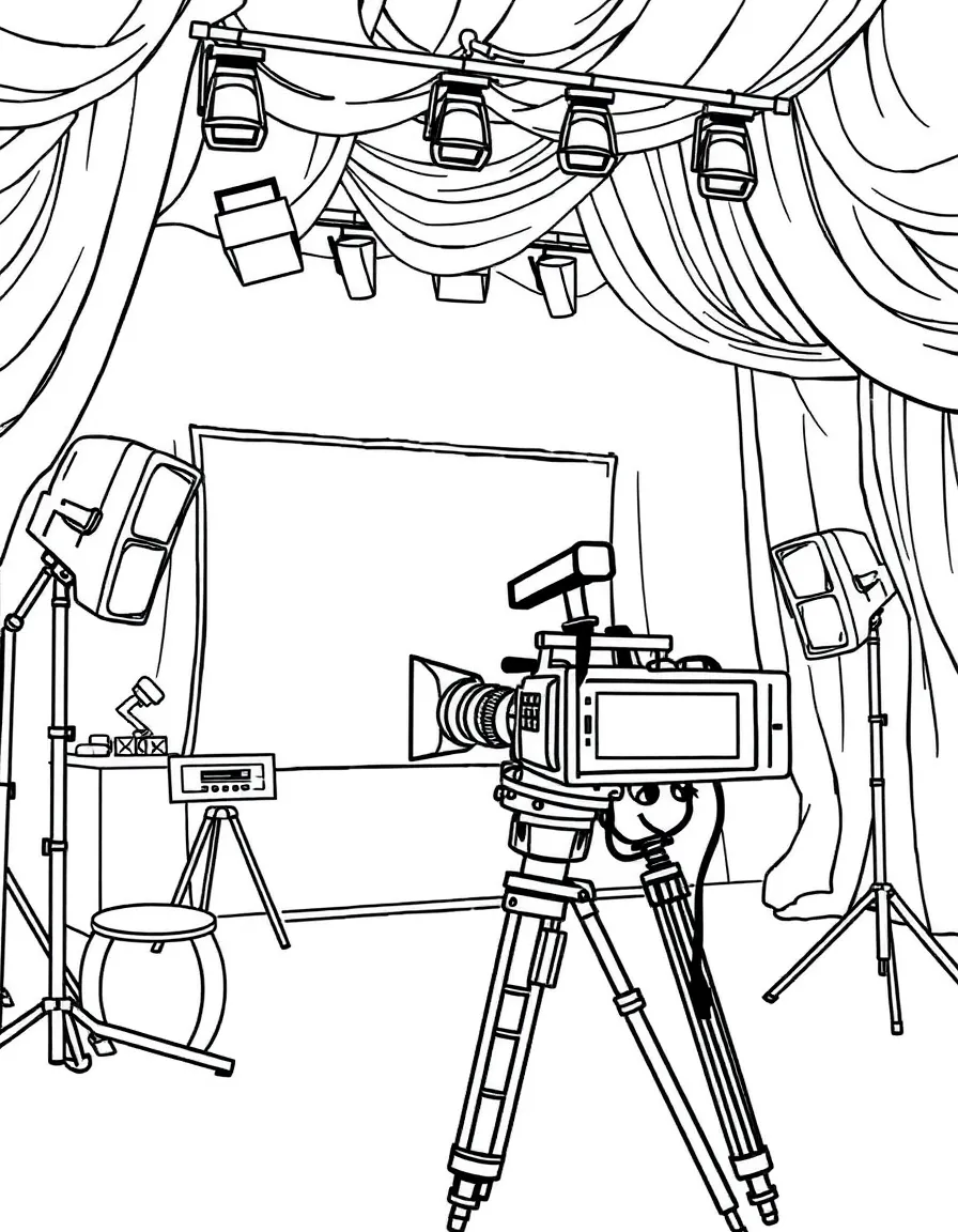The Dream Production studio from Inside Out, with a director and camera.