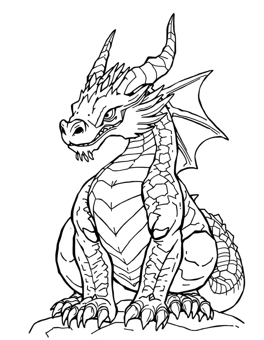 Sisu the dragon looking majestic and powerful.