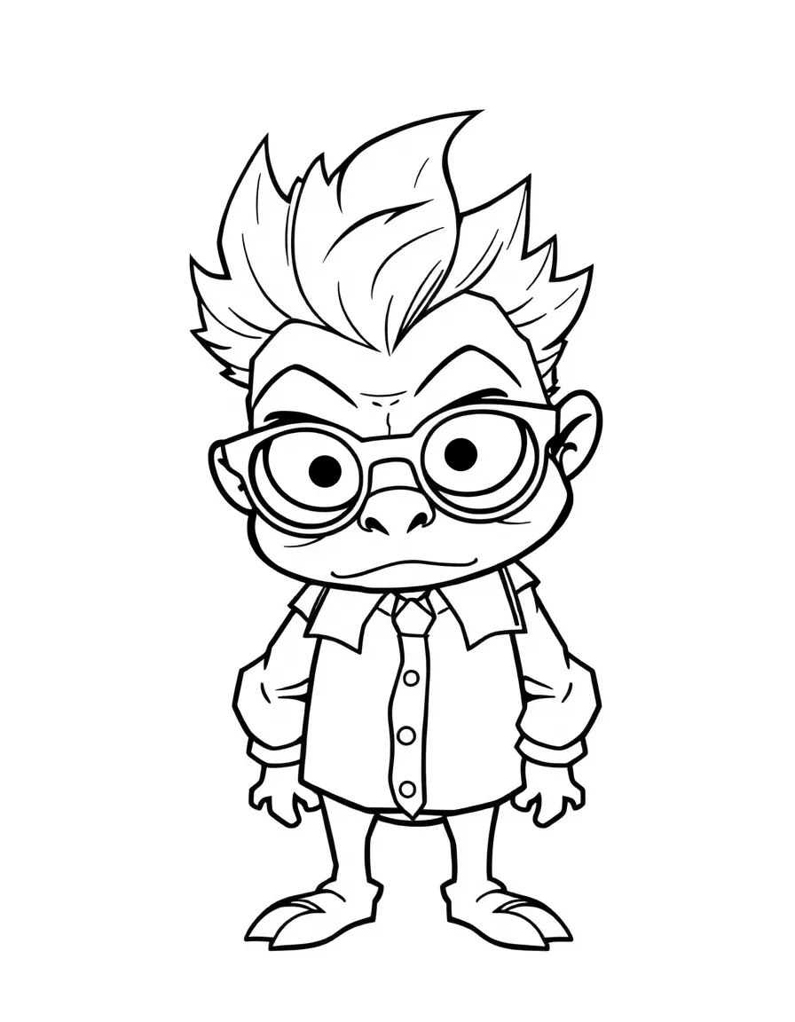 Terry the accountant looking meticulous and creepy.